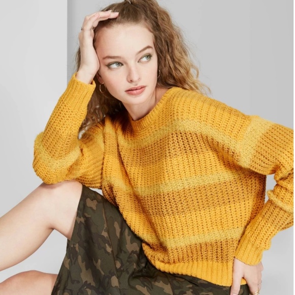wild fable Sweaters - Golden Yellow Oversized Sweater Size Medium